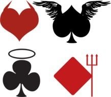 Card Suits Angelic Or Devilish By Londonlime A Set Of Poker