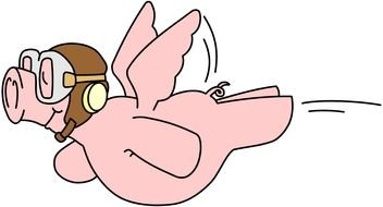 clipart of the Flying Pig