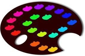 Clipart illustration of Paint Palette