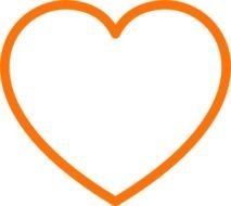 Orange Heart Clip Art N18