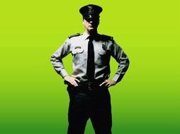 policeman in uniform as a picture for clipart