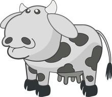 Cow Animal Cartoon Clip Art N4