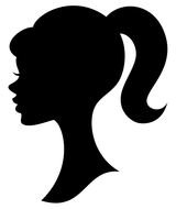 black Barbie Silhouette drawing