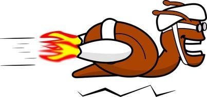 Clipart of Cartoon fast snail