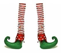 Set Of 2 Christmas Elf Chair Table Leg Stocking Covers 315 Long