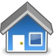 Blue Cartoon House Clip Art
