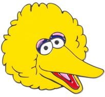 Big Bird Face as a picture for clipart