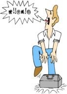 Accident in cartoon clipart