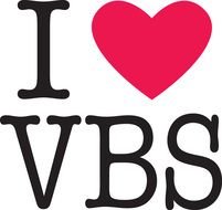 i love Vacation Bible School, banner