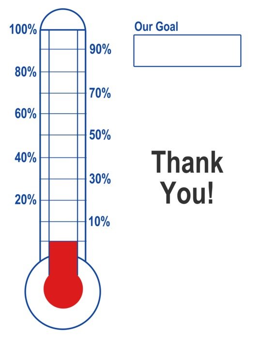 thermometer with goal