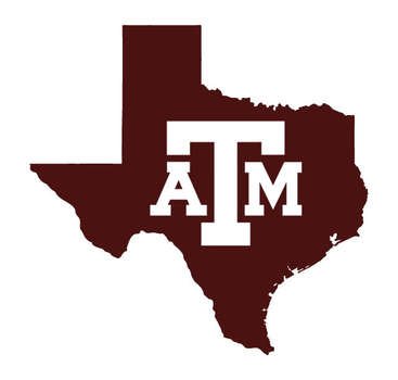 Texas A ampM Logo State Outline