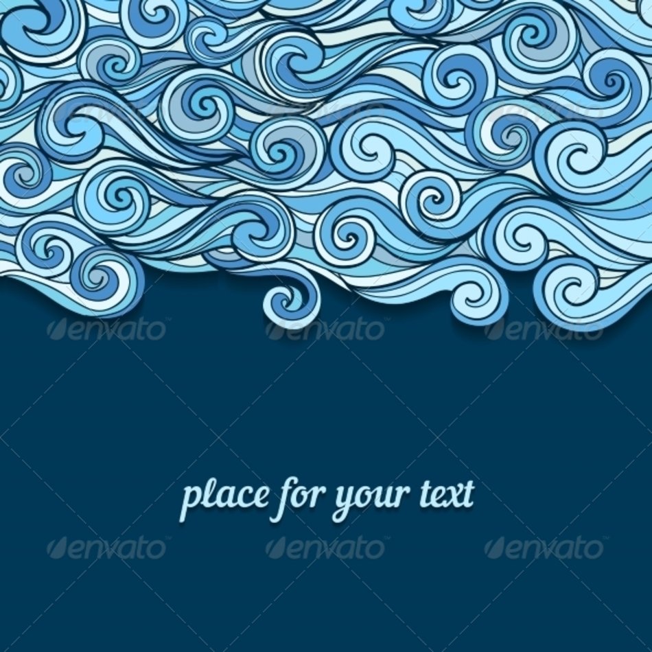 GraphicRiver Blue Waves Invitation Template 7416708