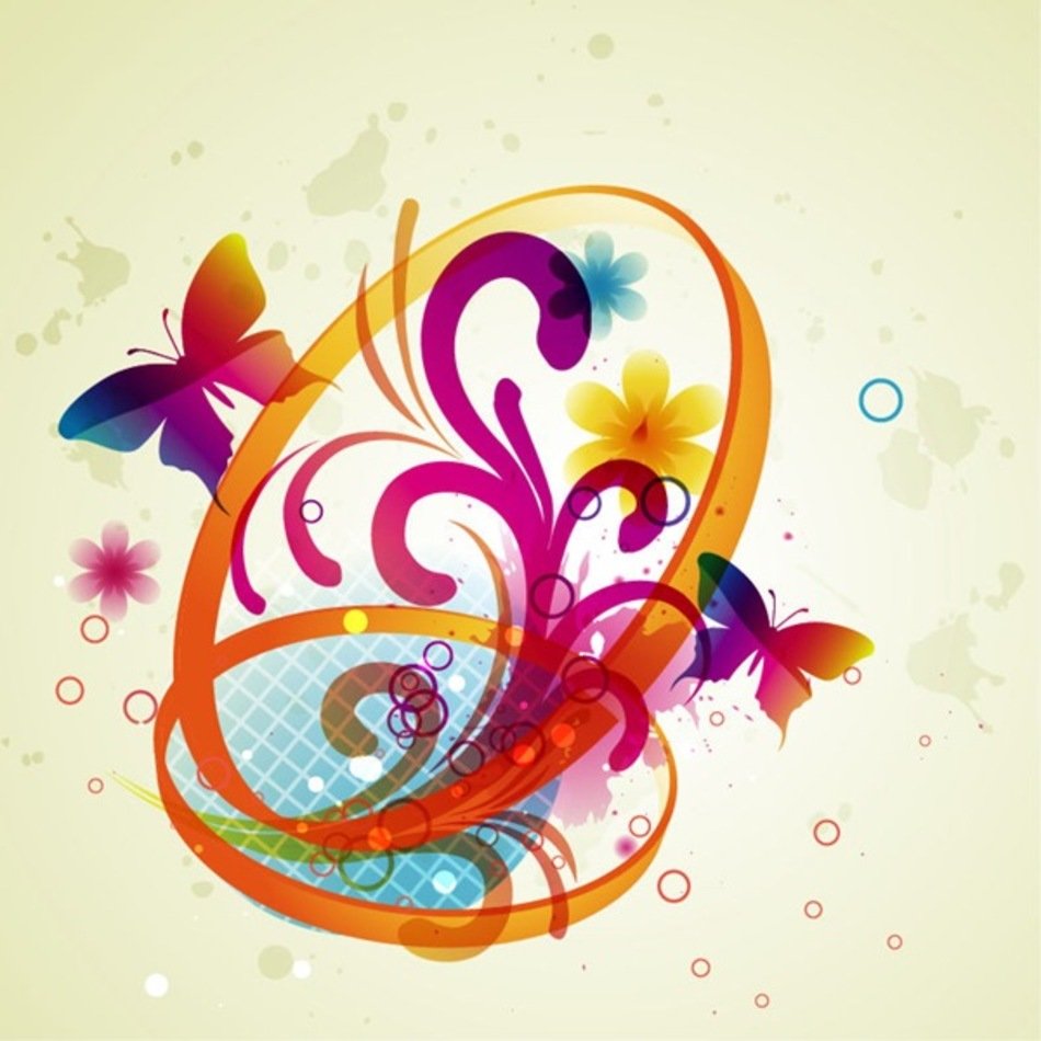 Colorful Abstract Butterfly Art