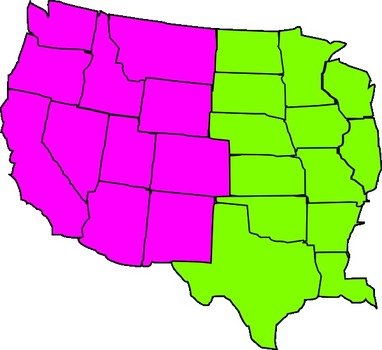 West Region Us Blank Map