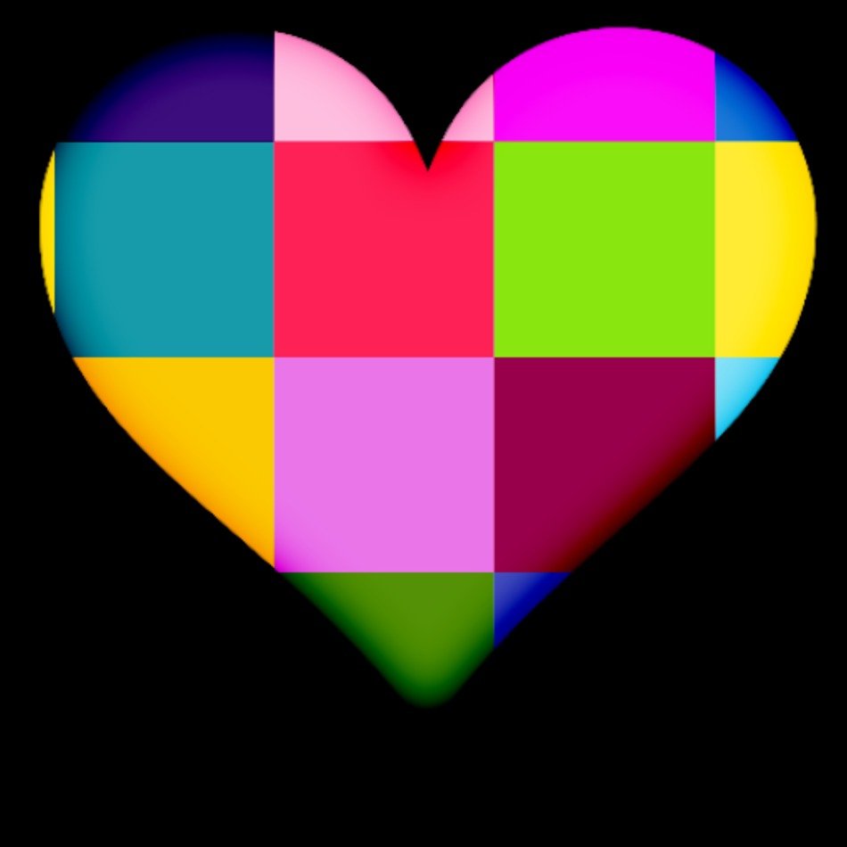 Colorful Heart Icons PNG