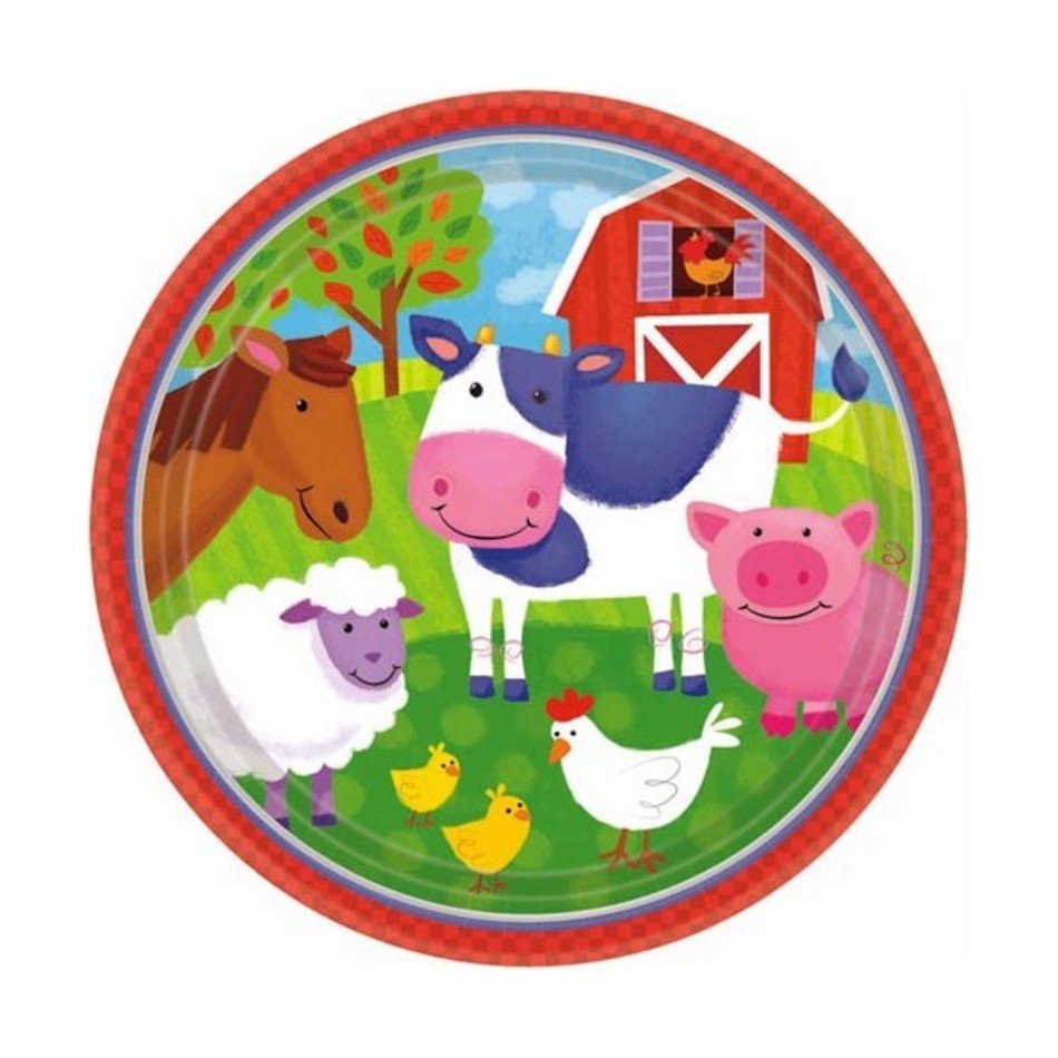 Farm Animal Party Plates