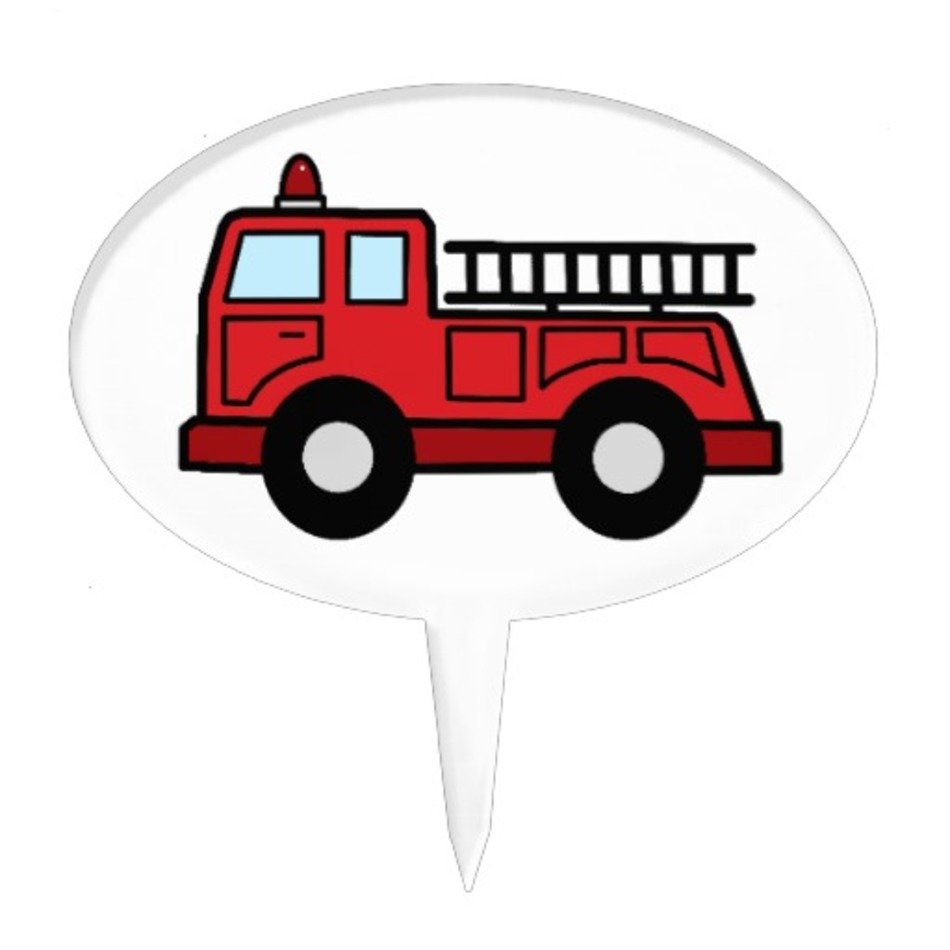 Fire Truck Birthday Cake Clip Art