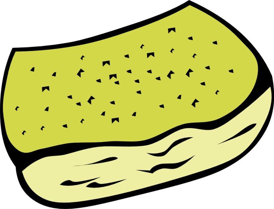 painted yellow piece of bread