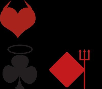 Card Suits Angelic Or Devilish By Londonlime A Set Of Poker