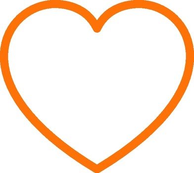 Orange Heart Clip Art N18