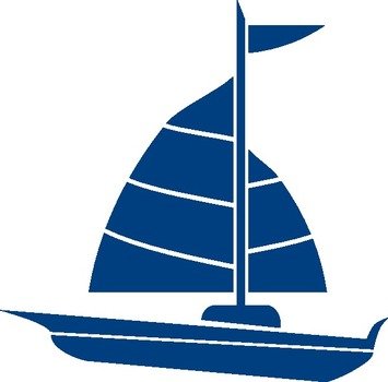 Blue Sailboat Clip Art N11