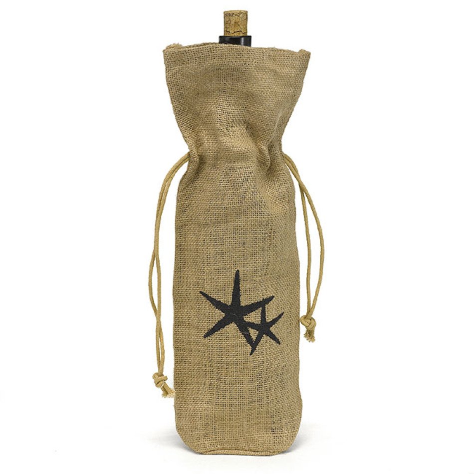 XHBH 32582 Burlap Wine Bag Starfish