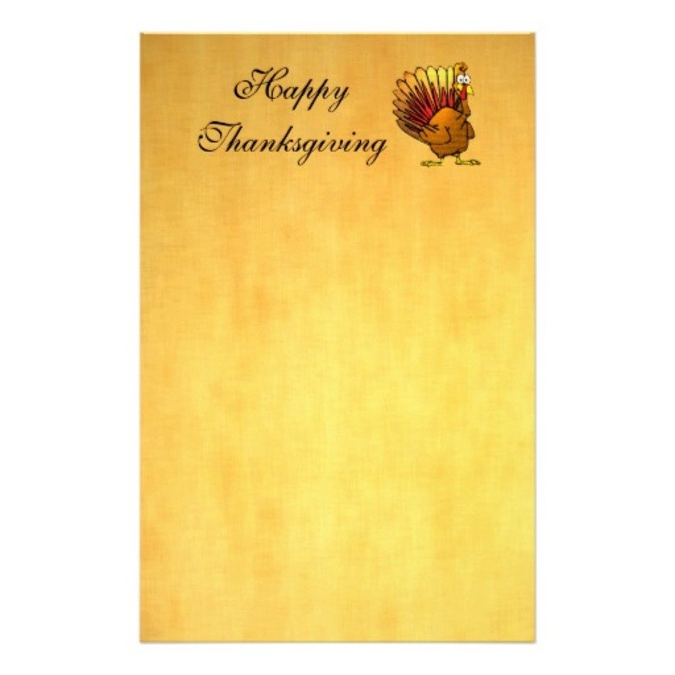 Stationery Cute Thanksgiving Clip Art Turkey Full Color