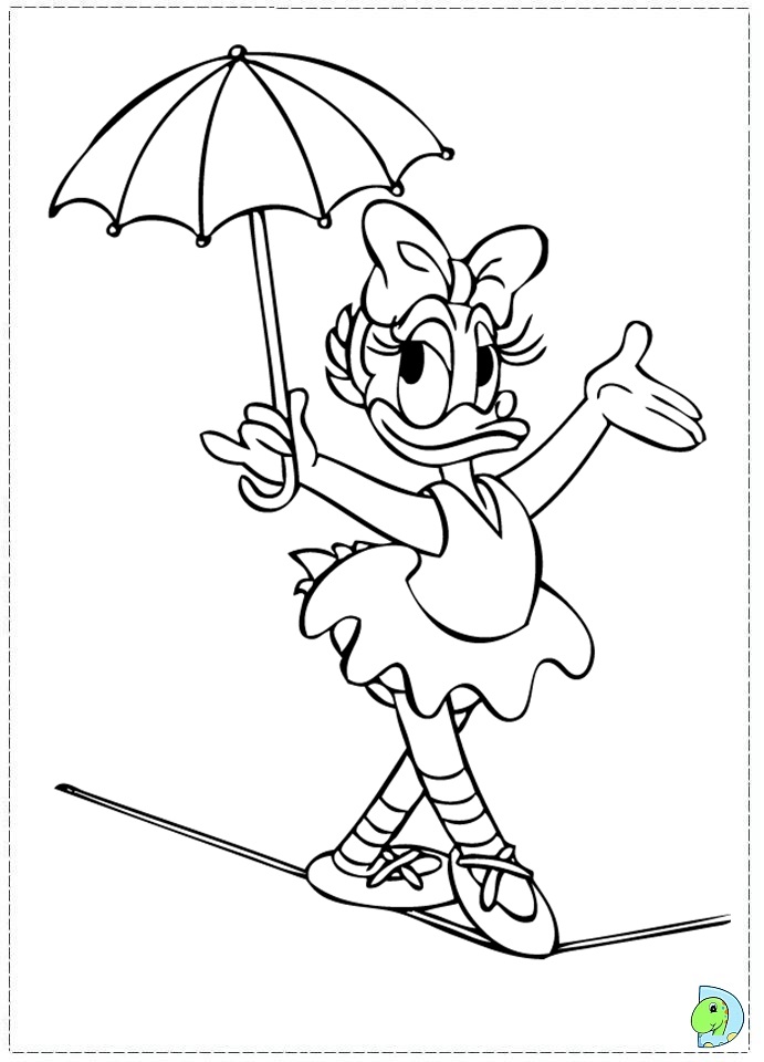 Daisy Duck Coloring Pages Darwing Free Image Download