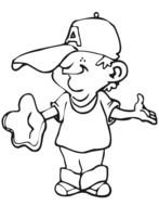Baseball Player Coloring Pages drawing