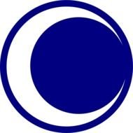 logo with moon shape