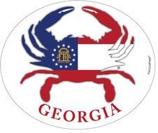Maryland Crab Flag Decal Magnet