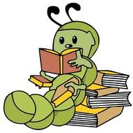 Bookworm Clip Art drawing