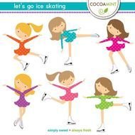 Ice Skating Girl Clip Art N11