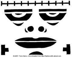 Frankenstein Pumpkin Stencil