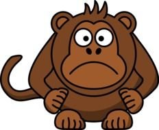 Cartoon brown monkey clipart