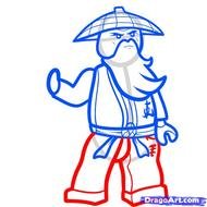 How To Draw LEGO Ninjago Kai Cartoon