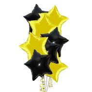 Black And Gold Star Balloons