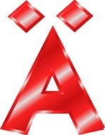 'A' Alphabet letter clipart