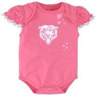 Chicago Bears Newborn Girls Pink Ruffle Creeper By Adidas