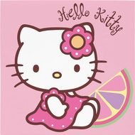 Hello Kitty pink card drawing