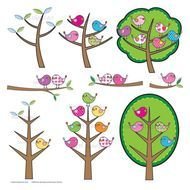 Cute Bird On Tree Branch Clip Art N3