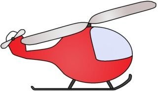 Clip art of red Helicopter