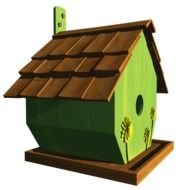 Free Bird House drawing