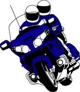 Honda Motorcycle Clip Art drawing
