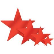 Die Cut Foil Red Stars Doolins Party Supplies