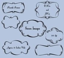 Flourish Border Clip Art N4