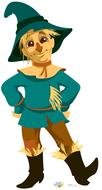 animated scarecrow on a white background