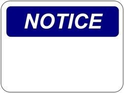 blank notice sign