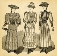 Clip art of vintage Fashion