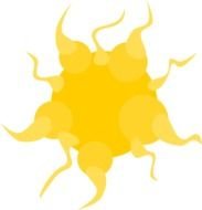 Water yellow splash drawing